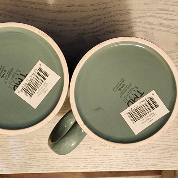 Green Tribal‎ Print Coffee Mugs SET OF 2 - Picture 3 of 4